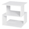 Wit nachtkastje – 2 open vakken – 40 x 43,5 x 40 cm
