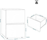 EUGAD Bedside Table Side Table with Large Storage Space Chest of Drawers Wooden Table for Bedroom Living Room