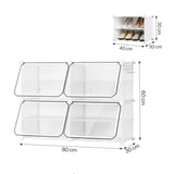 Modulaire schoenenkast – Transparante deurtjes – Zwart of wit – 60, 90 of 120 cm hoog