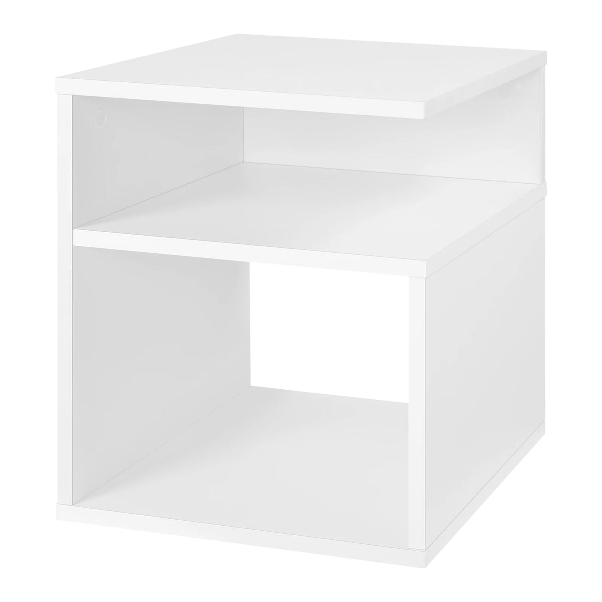 Nachtkastje met 2 open vakken – 35 x 41 x 35 cm – Wit, zwart of Light Oak