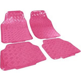 eSituro 4PCS Universal Car Mats Carpets Floor Mats Non-Slip Waterproof Aluminium Chrome Look