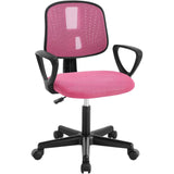 Kinderbureaustoel – Verstelbare zithoogte 38,5–50,5 cm – Meebewegende rugleuning – Mesh