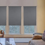 EUGAD Blackout Roller Blind with Accessories and Coating No Drilling Sun Privacy Protection for Windows and Doors