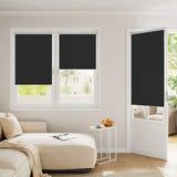 WOLTU Blackout Roller Blind Thermal Roller Blind No Drilling Required Side Pull Sun Protection Opaque Privacy for Windows Doors