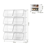 Modulaire schoenenkast – Transparante deurtjes – Zwart of wit – 60, 90 of 120 cm hoog