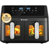 Dubbele airfryer – 9 liter – 2 lades van 4,5 liter – Sync Finish