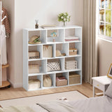 Cube Bookcase Storage Shelf with 14 Compartments Space Saving for Living Room Study Office 120 X 30 X 120 cm