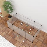 EUGAD DIY Pet Playpen Rabbit Accessories Indoor Guinea Pig House with Door Cage for Cat Hedgehog Hamster Exercise Modular Enclosure