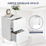 EUGAD Bedside Table Side Table with Large Storage Space Chest of Drawers Wooden Table for Bedroom Living Room