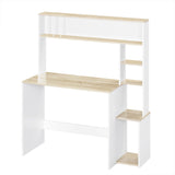 Computer Table with Storage Desk with 5 Shelves 113.5x45x139cm Study Gaming Table Scandinavian Desk for Office Living Room