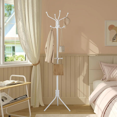 Staande kapstok van BukkitBow met 12 haken en metalen constructie, 173 cm hoog, geschikt voor jassen en accessoires
