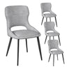 Eetkamerstoelen set van 4 – Met armleuningen – Open rugleuning – Metalen poten