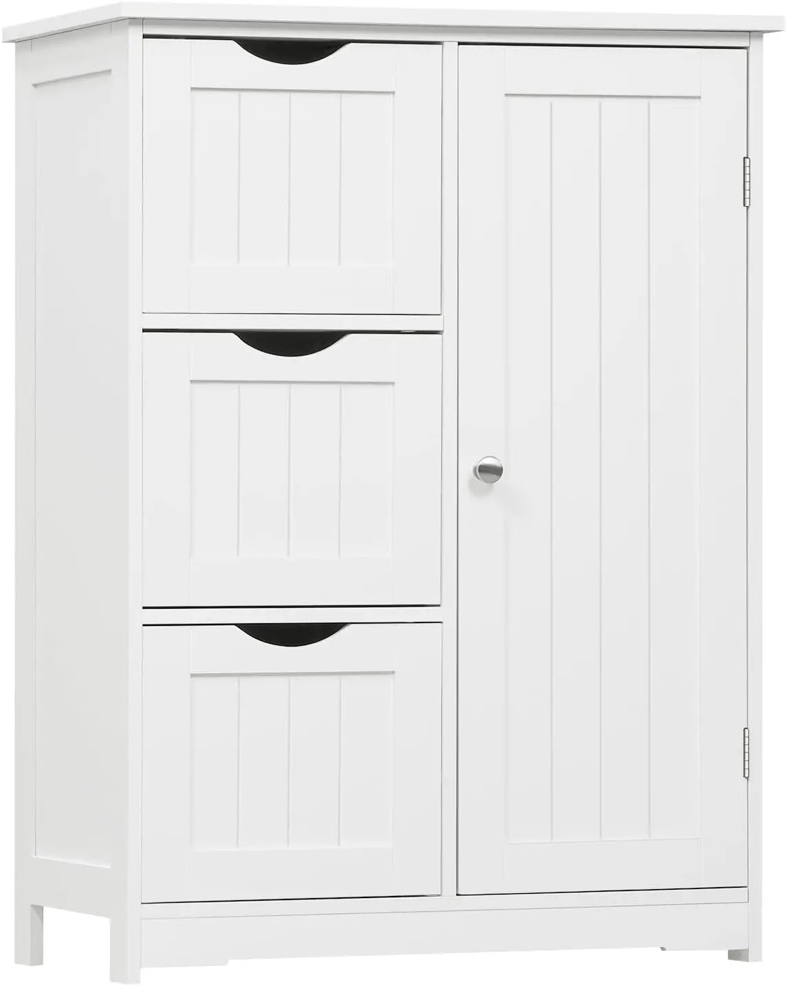 Badkamerkast met 3 lades – Wit – Verstelbare plank – 60 x 30 x 81 cm