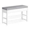Schoenenbank met opbergruimte – Zitkussen en 2 planken – 80 cm breed