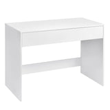 White Computer Table with 1 Drawer Storage 100x50x75cm PC Laptop Table Office Desk Workstation for Living Room Home Office Study