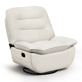 Draaibare relaxfauteuil – 360° draaibaar – Met voetensteun – 30° schommelfunctie