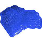eSituro 4PCS Universal Car Mats Carpets Floor Mats Non-Slip Waterproof Aluminium Chrome Look