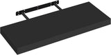 Zwevende wandplank – Blinde bevestiging – Wit of zwart – 25 tot 120 cm