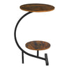 Ronde bijzettafel met 2 bladen – C-vormig frame – 66 cm hoog