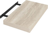Zwevende wandplank – Verborgen bevestiging – Lichtbruin of lichte eikenlook – 25 tot 120 cm