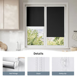 WOLTU Blackout Roller Blind Thermal Roller Blind No Drilling Required Side Pull Sun Protection Opaque Privacy for Windows Doors