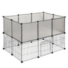 Modulaire dierenren – Twee niveaus – Gaas- en kunststof panelen – 107 x 72 x 72 cm