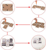 EUGAD 6PCS/SET Photo Frames Wooden Picture Frame Wall Decoration For Living Room Bedroom 10 X 15 cm