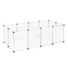 Modulaire knaagdierenren – Transparant – 12 panelen – Voor binnen