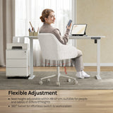 WOLTU Swivel Office Chair Chenille Makeup Chair Height Adjustable Ergonomic Gaming Chairs with High Back Desk Chair Liftable
