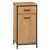 EUGAD Bathroom Cabinet 38x80x34cm Narrow Toilet Side Cabinet with 2 Drawers Foldable Laundry Bag Laundry Cupboard Bathroom Organizers