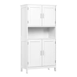 Badkamerkast – Wit – Open vak en verstelbare planken – 60 x 30 x 120 cm