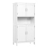 Badkamerkast – Wit – Open vak en verstelbare planken – 60 x 30 x 120 cm