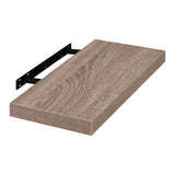 Zwevende wandplank – Verborgen bevestiging – Lichtbruin of lichte eikenlook – 25 tot 120 cm