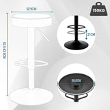 EUGAD 2PCS Swivel Kitchen Stools Round Bar Stools with Footrests Non-Slip Base Height Adjustable Counter Chair for Bistro Bar Kitchen
