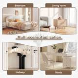 EUGAD 2PCS/SET White Bedside Tables Nightstand with 2 Open Compartments Space-Saving for Bedroom Living Room