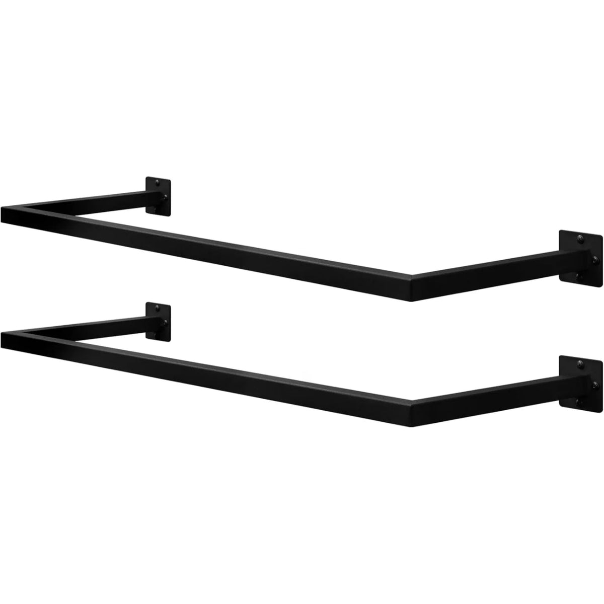 Kledingroede muur – Set van 2 – Zwart – 64, 94 of 114 cm
