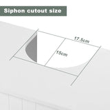 EUGAD Bathroom Cabinet Vanity Unit Under Sink Storage Cupboard with 2 Doors Adjustable Shelf Freestanding Vanity Cabinet Organizer 50x30x60cm