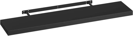 Witte of zwarte zwevende wandplank van BukkitBow met blinde bevestiging, 25 tot 120 cm lang, strak en modern design