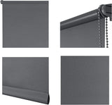 EUGAD Blackout Roller Blind with Accessories and Coating No Drilling Sun Privacy Protection for Windows and Doors