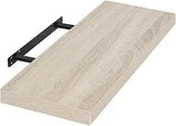 Zwevende wandplank – Verborgen bevestiging – Lichtbruin of lichte eikenlook – 25 tot 120 cm