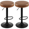EUGAD 2PCS Swivel Kitchen Stools Round Bar Stools with Footrests Non-Slip Base Height Adjustable Counter Chair for Bistro Bar Kitchen