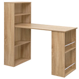EUGAD 122x120x55cm Computer Office Desk Modern Corner Study Writing Work Table with Storage Shelves for Living Room Home Office
