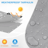 WOLTU Heavy-Duty Waterproof Tarpaulin UV/Weather-Resistant Cover with Metal Eyelets for Cars Pool Garden Wood Outdoor Rain Cover
