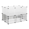 Modulaire dierenren – Twee niveaus – Gaas- en kunststof panelen – 107 x 72 x 72 cm