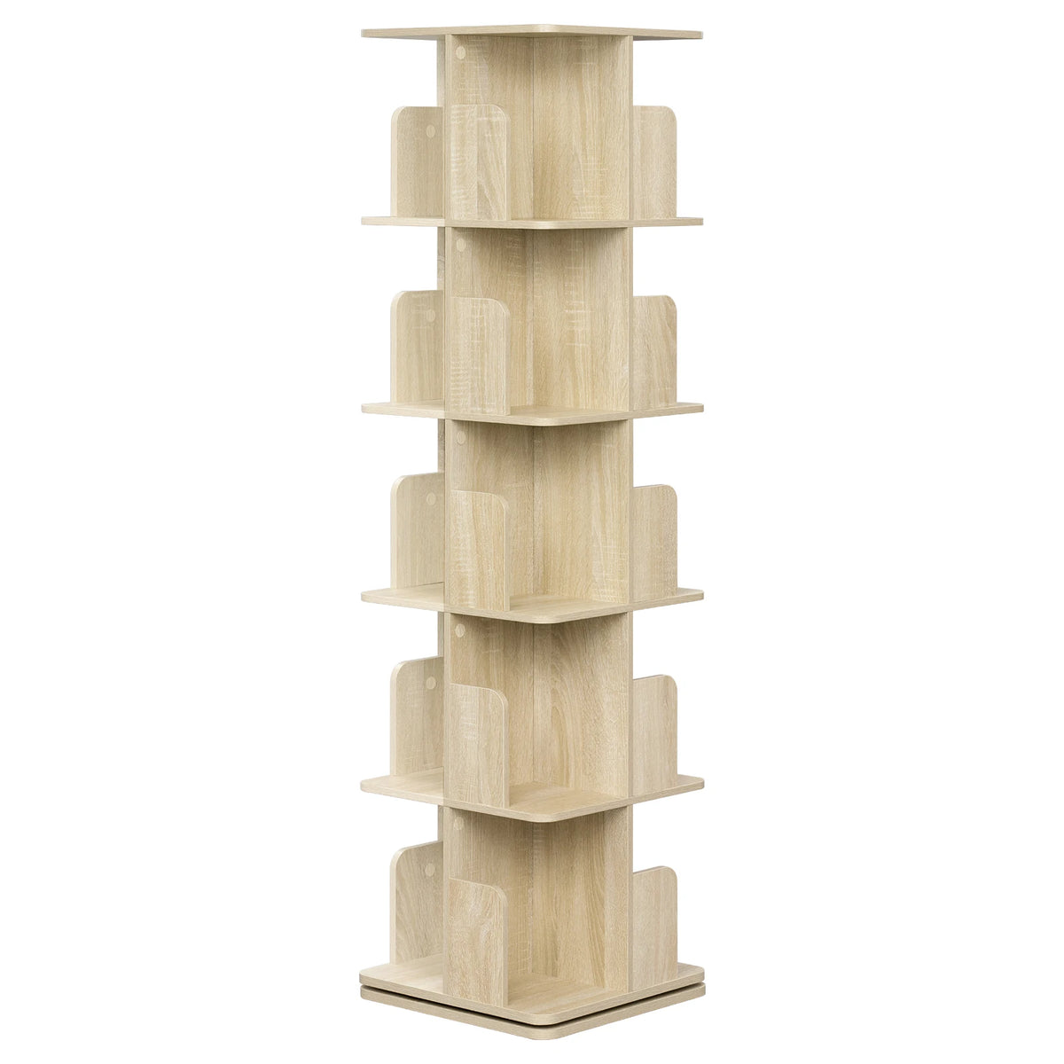 EUGAD 5 Tier 360 Rotating Bookshelf Corner Display Shelf Standing Bookcase Space Saving for Living Room Bedroom