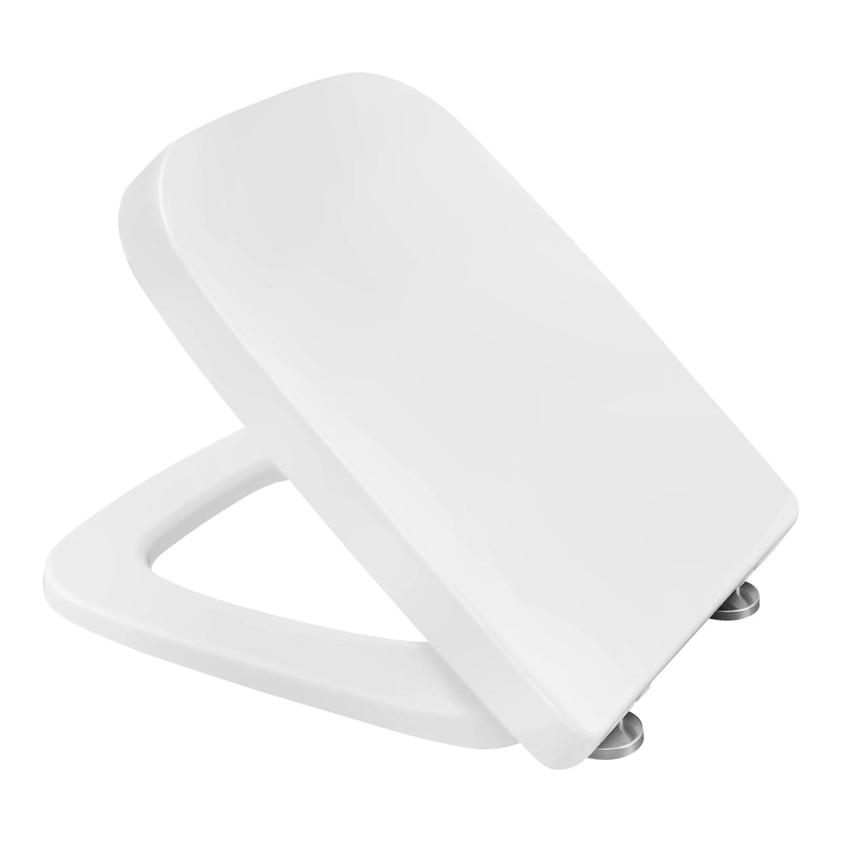 WC Soft-Close Toilet Seat Duroplast Toilet Lid Cover Fast Fix Quick Release Square Cover Toilet Accessories Anti-Bacterial