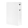 EUGAD White Narrow Bathroom Cabinet with Wheels Space-Saving Storage for Small Spaces 2 Roll-Out Drawers & Anti-Tip Design
