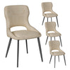 Eetkamerstoelen set van 4 – Met armleuningen – Open rugleuning – Metalen poten