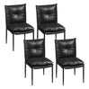 Eetkamerstoelen set van 4 – Kunstleer – Metalen poten – Zithoogte 49 cm