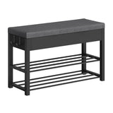 Schoenenbank met opbergruimte – Zitkussen en 2 planken – 80 cm breed